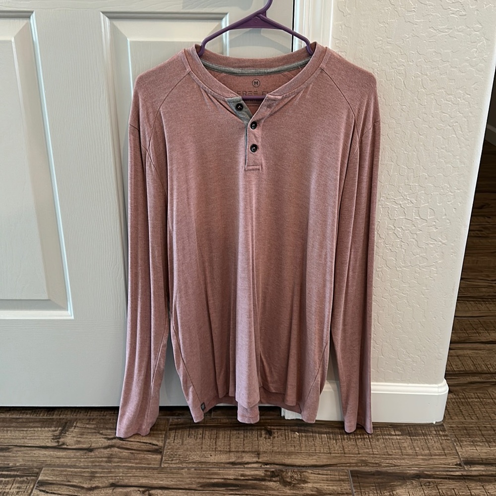 Men’s long sleeve Henley bamboo shirt